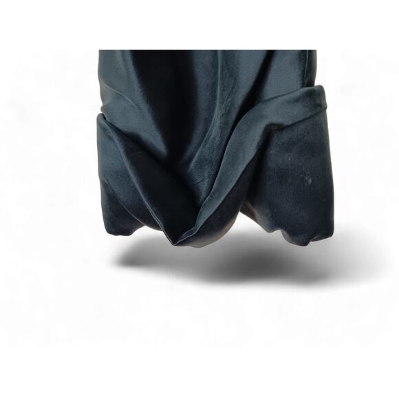 Sara Sturgeon 100% Silk Cropped Wrap Jacket Black Satin Blazer Top Sz 4 Vintage - Picture 11 of 13